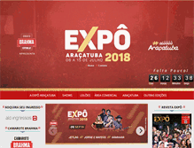 Tablet Screenshot of expoaracatuba.com.br